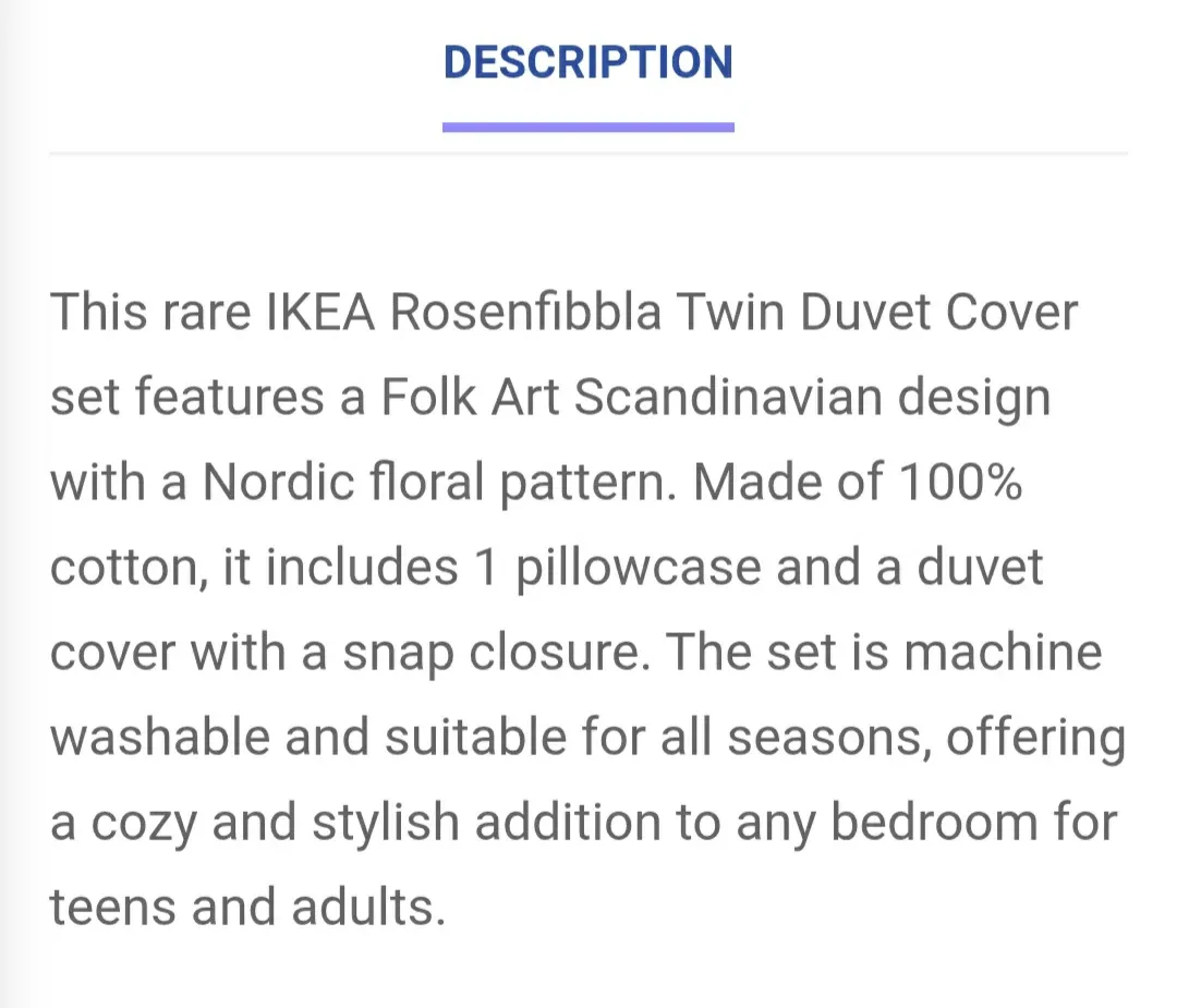 IKEA Rosenfibbla Duvet Set image indicator(4)
