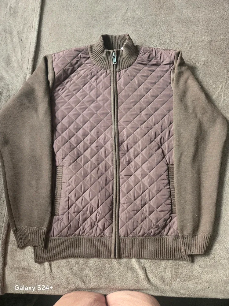 Men's Quilted Zip-Up Jacket - Size Large image indicator(2)