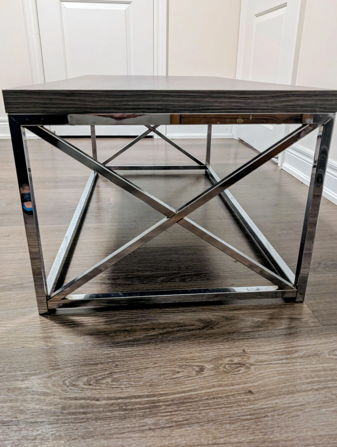 Grey & Chrome Coffee Table - photo 4