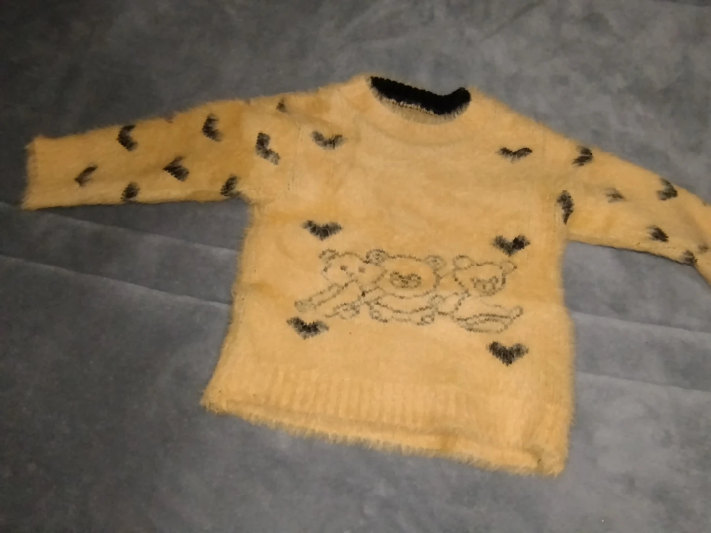 Yellow Fuzzy Kids' Sweater