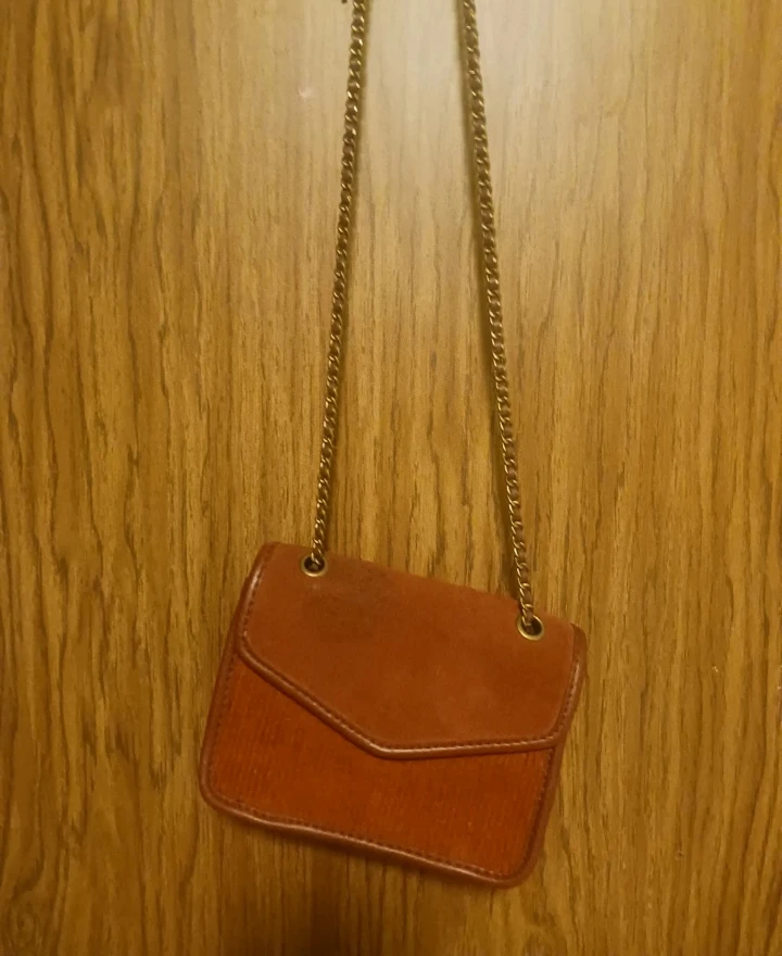 Brown Corduroy Shoulder Bag
