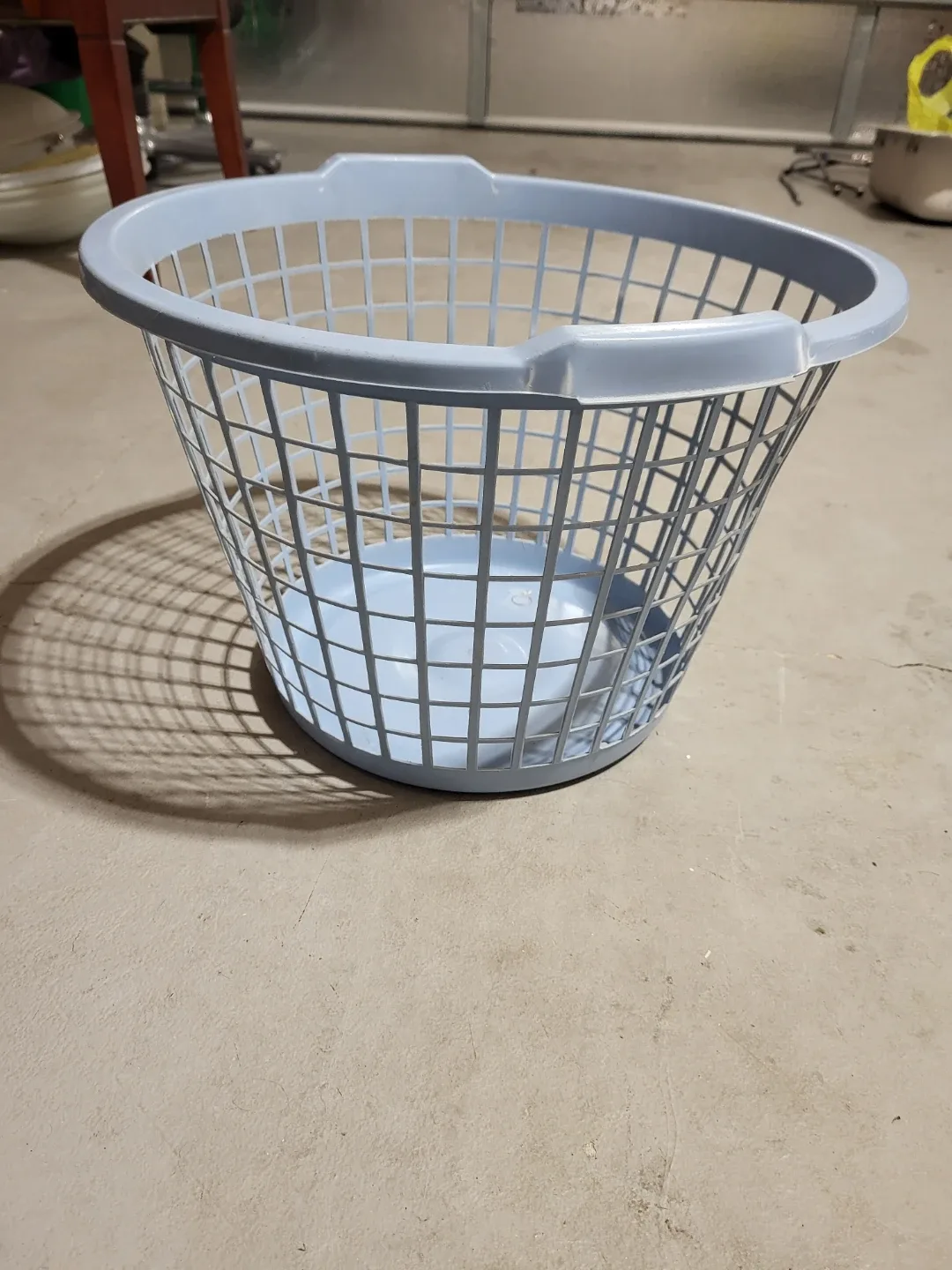 Blue Plastic Laundry Basket