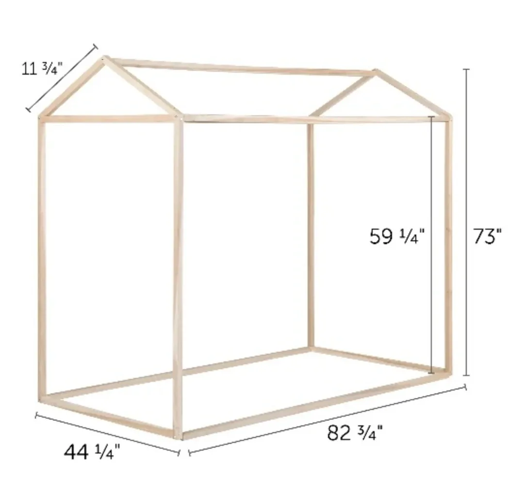 Wooden house bed frame, twin size image indicator(3)