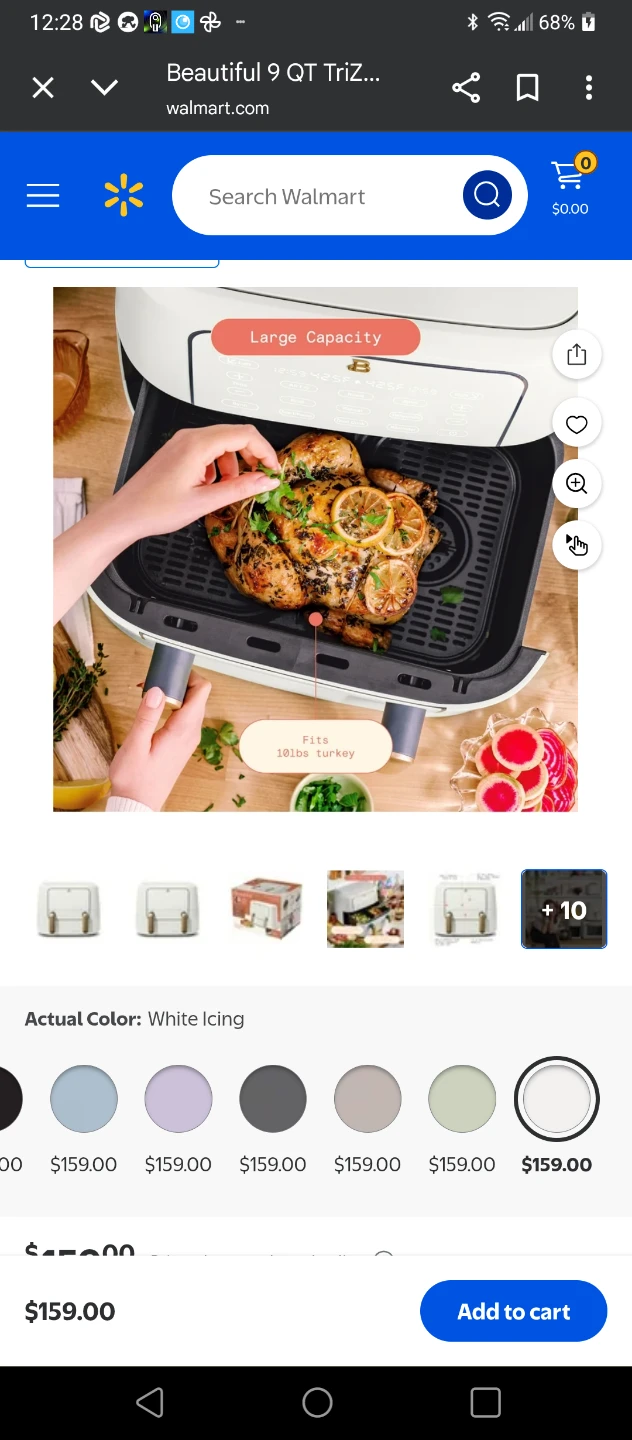 🧡BRAND NEW BEAUTIFUL 9 QUART WHITE AIR FRYER! - photo 3