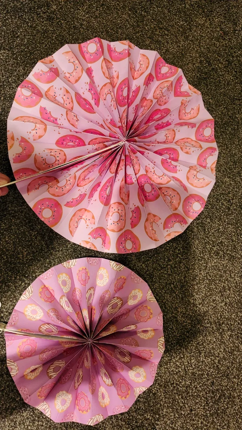 Outus Confetti Sprinkles Donut Paper Fans image indicator(4)