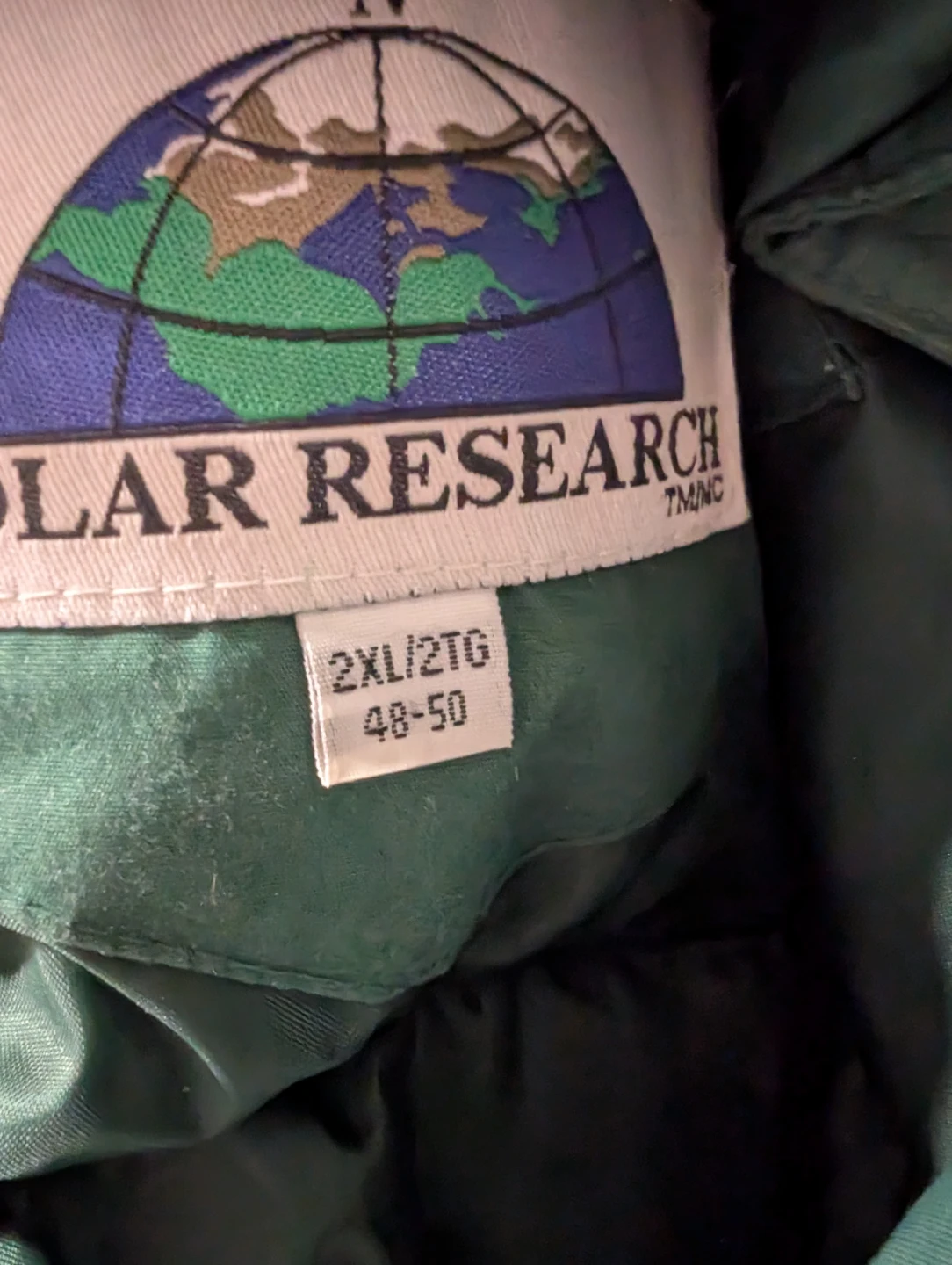 Polar Research 2XL/2TG Green Winter Parka