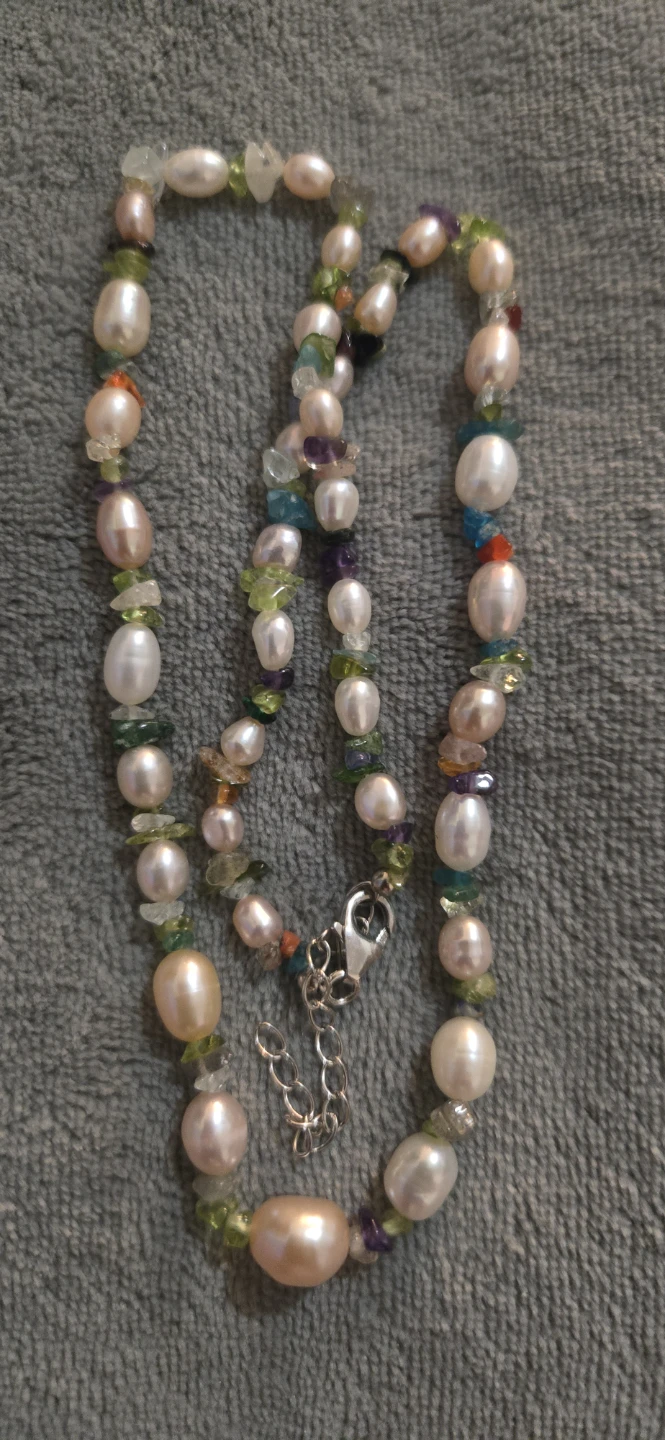 Freshwater Pearl and Multi Gemstone Necklace 18" 10.00ctw - photo 2