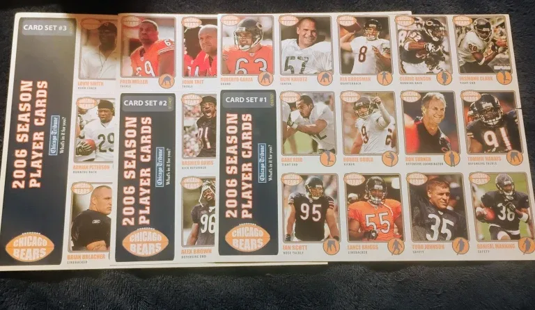 2006 Chicago Bears Player Cards Set