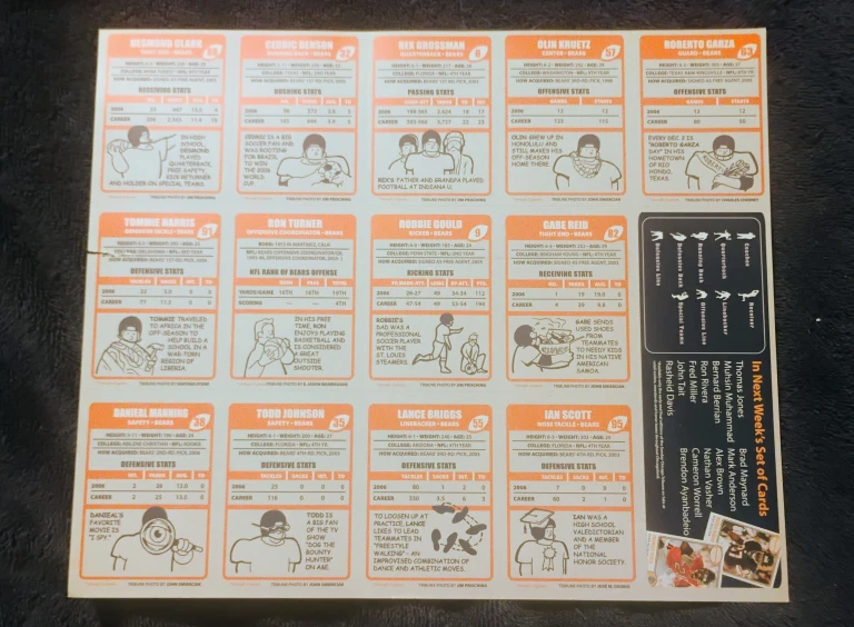 2006 Chicago Bears Player Cards Set - photo 3