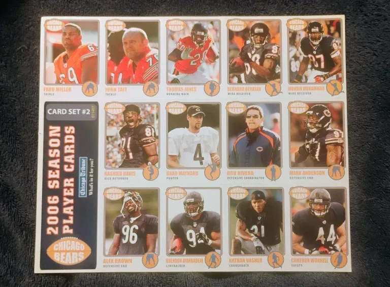 2006 Chicago Bears Player Cards Set image indicator(4)