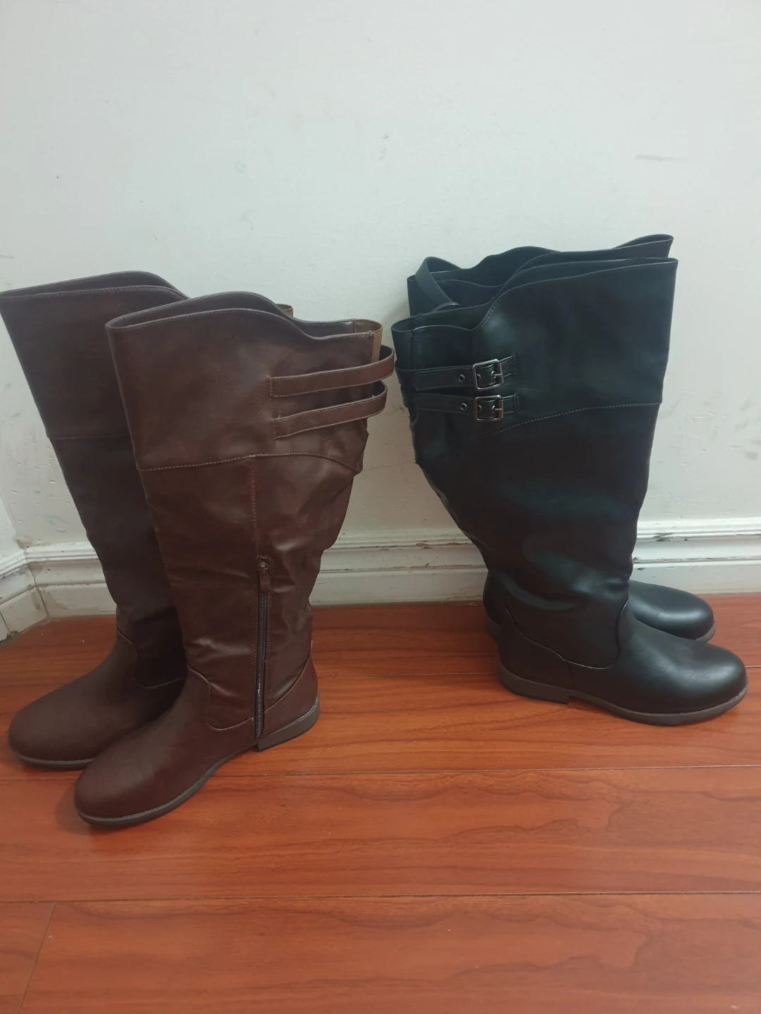 Brown & Black Knee High Boots (journey collection)