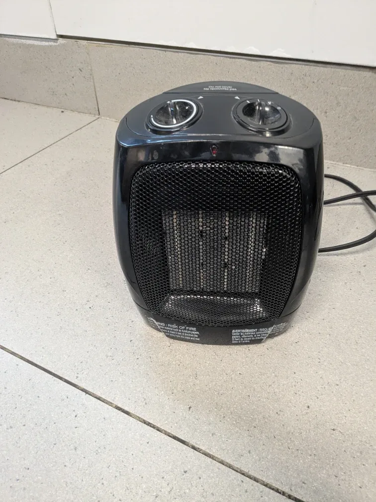Black Portable Space Heater ceramic