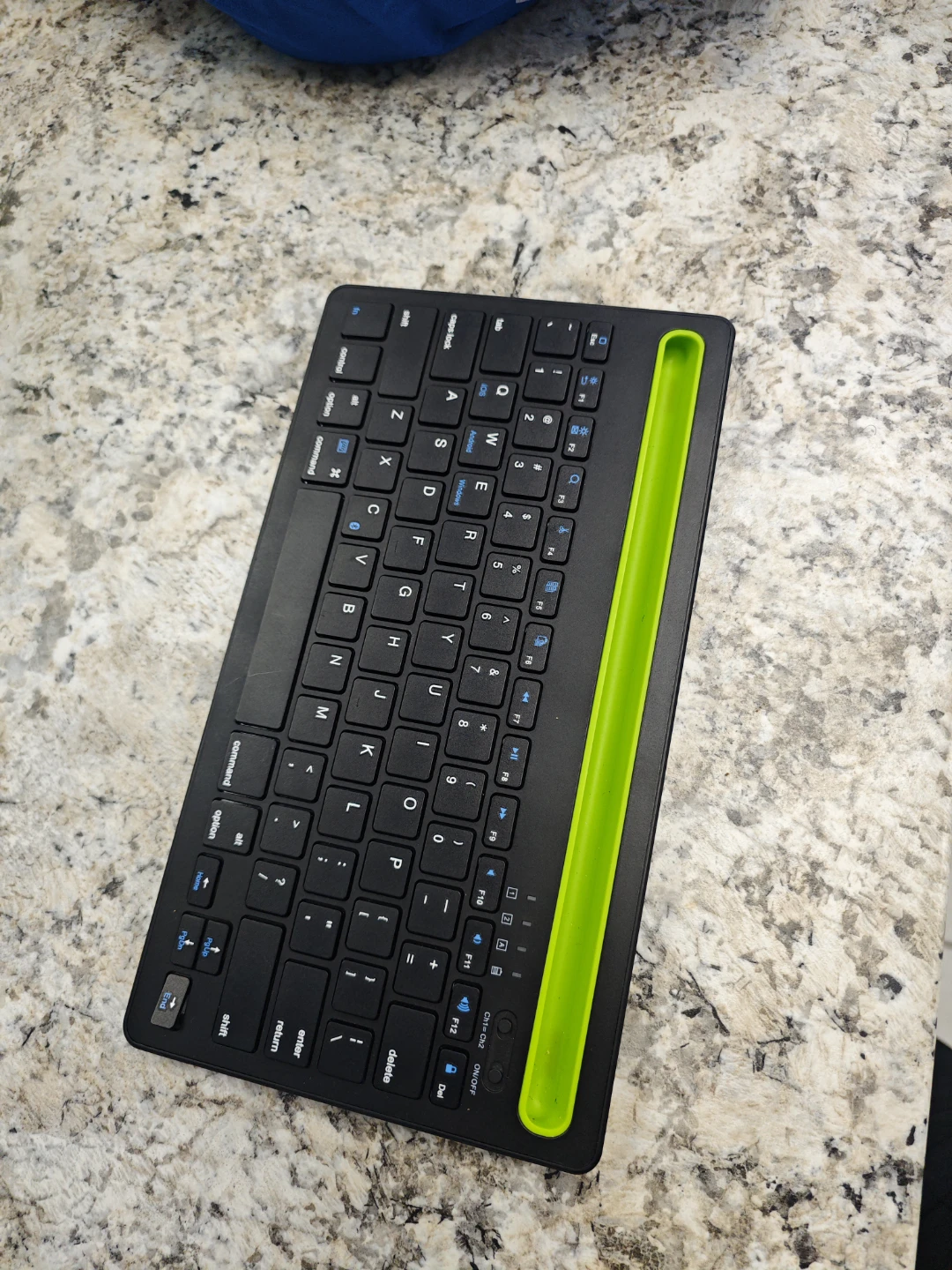 Black Wireless Keyboard with Green Accent - photo 4