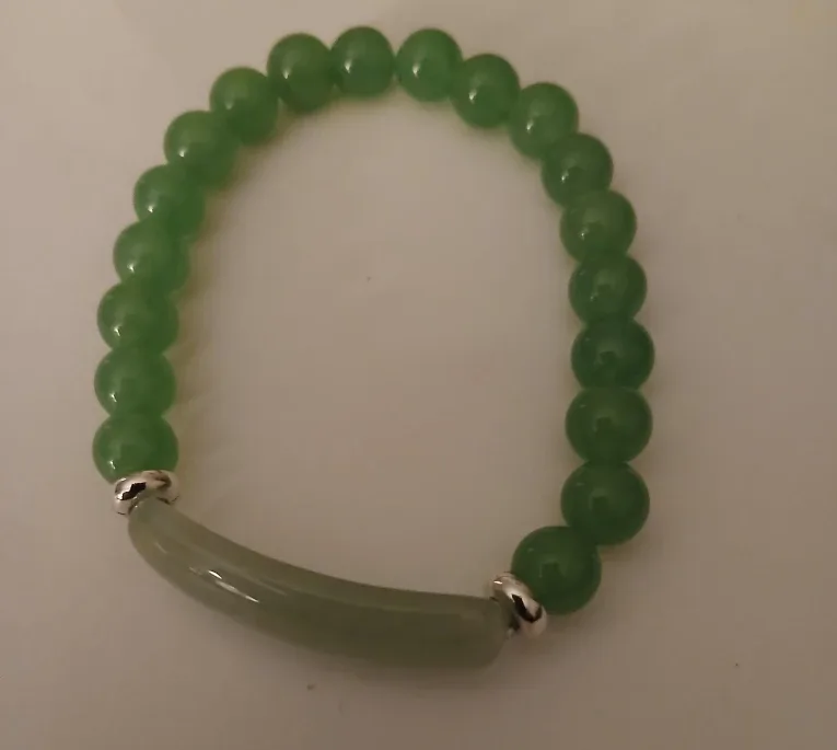 Green Beaded bracelet/Evil eye bracelet image indicator(3)