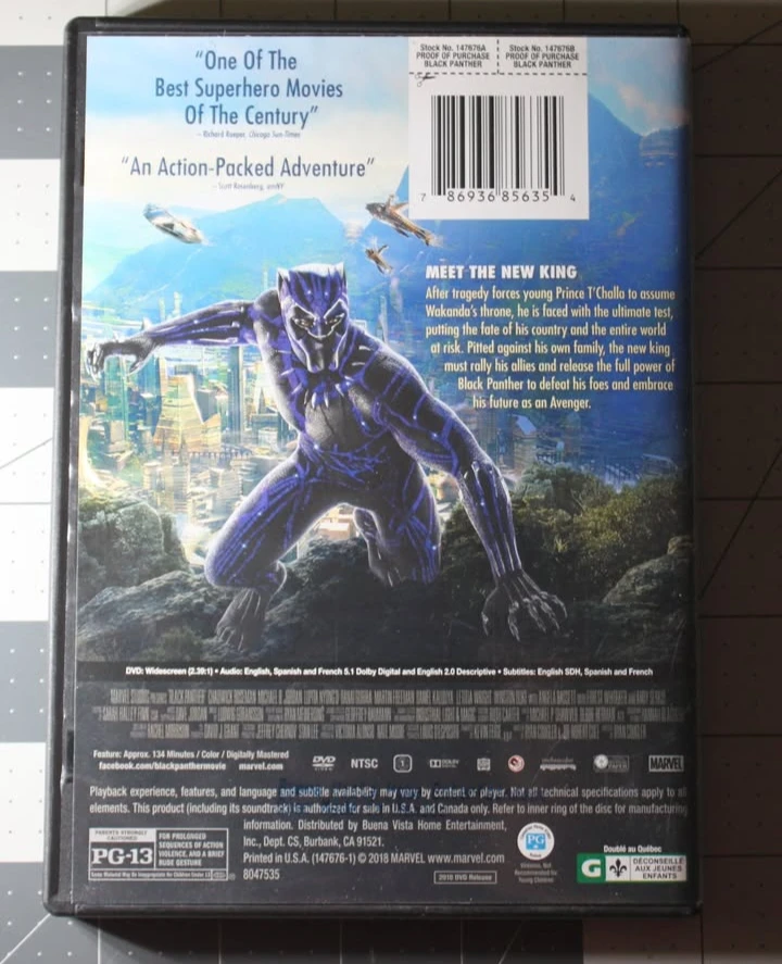 Black Panther DVD Marvel Studios - photo 4