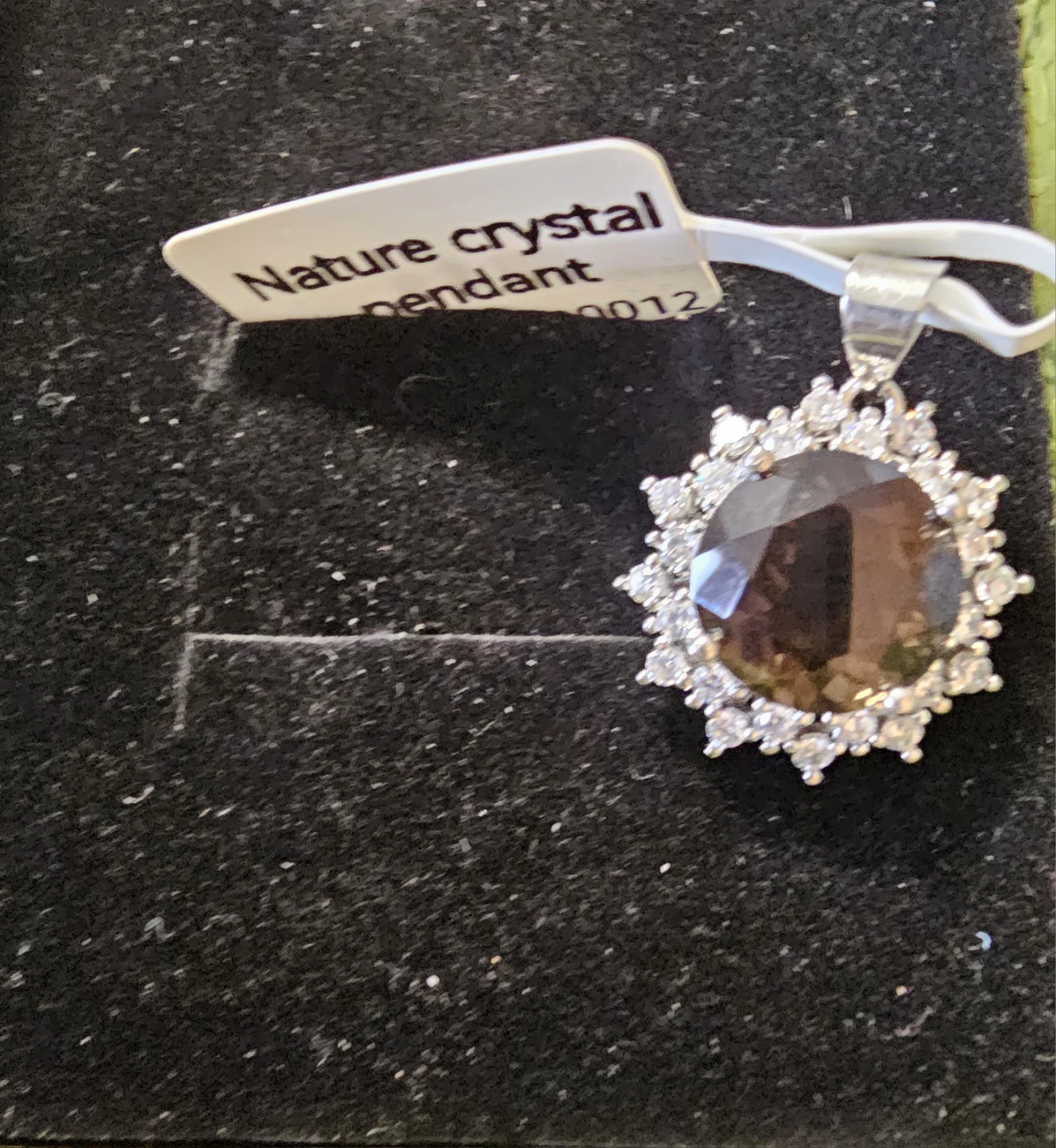 Nature Crystal Pendant Smoky quartz