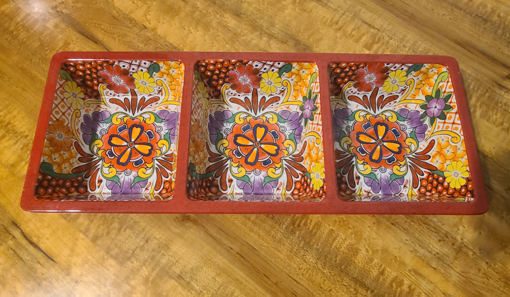 Red Floral Serving Dishes Set - photo 3