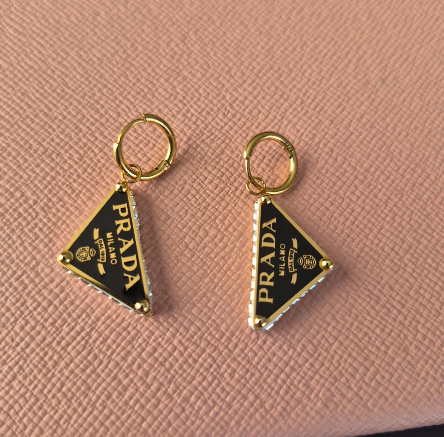 Prada Triangle Earrings