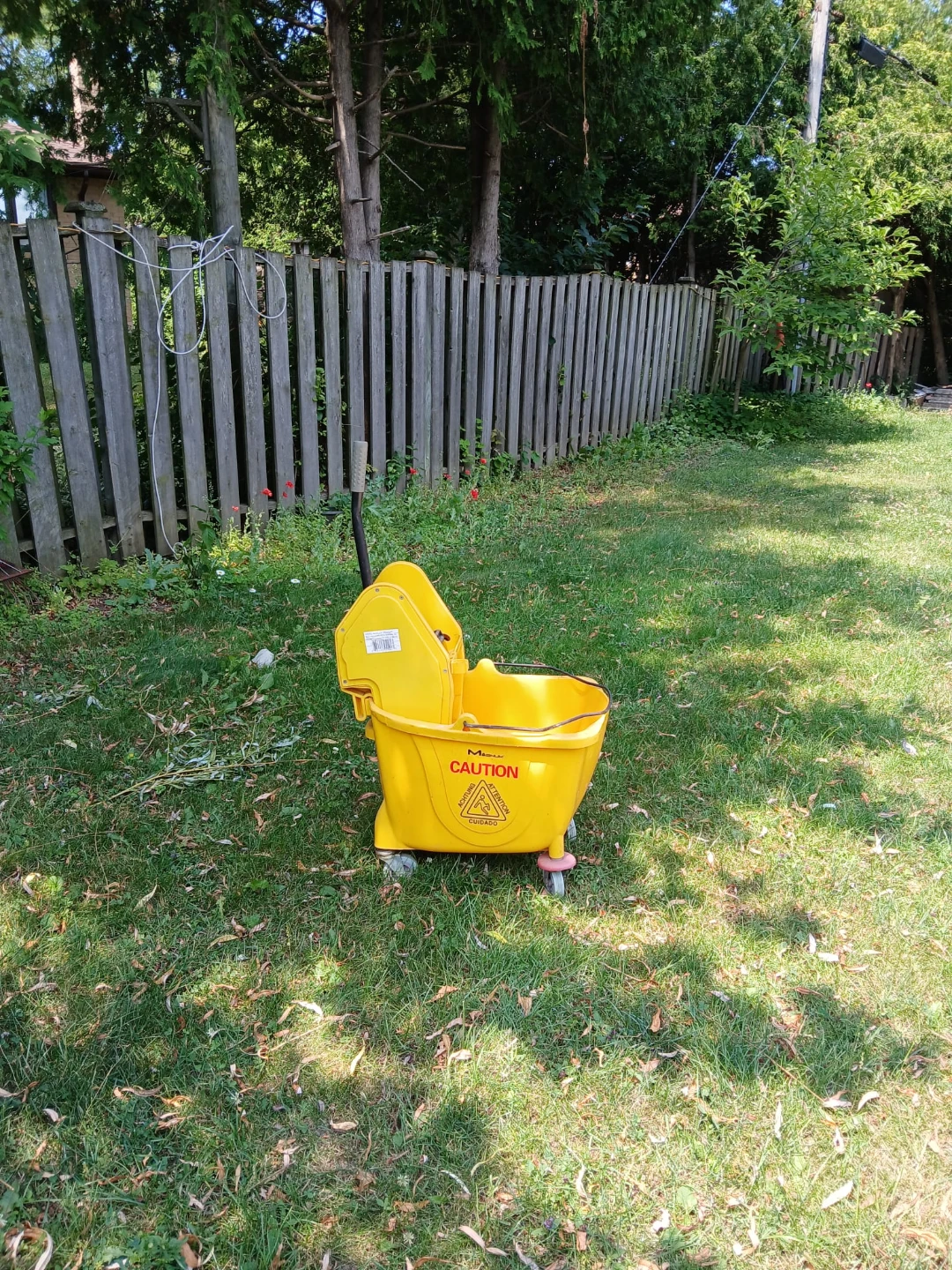 Yellow Mop Bucket with Wringer