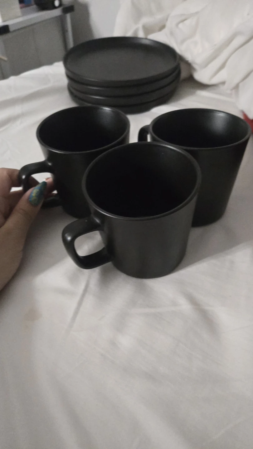 Black Dinnerware Set - Plates, Bowls, Mugs - photo 4