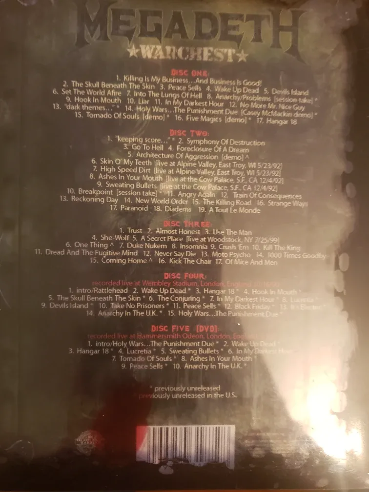 Megadeth Warchest DVD Box Set image indicator(2)