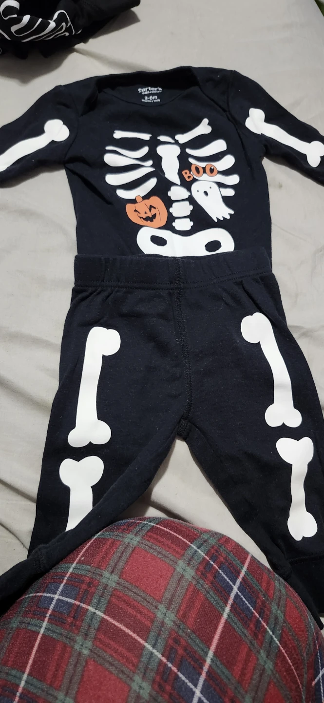 Carter's Skeleton Outfit Size 3-6M - photo 2