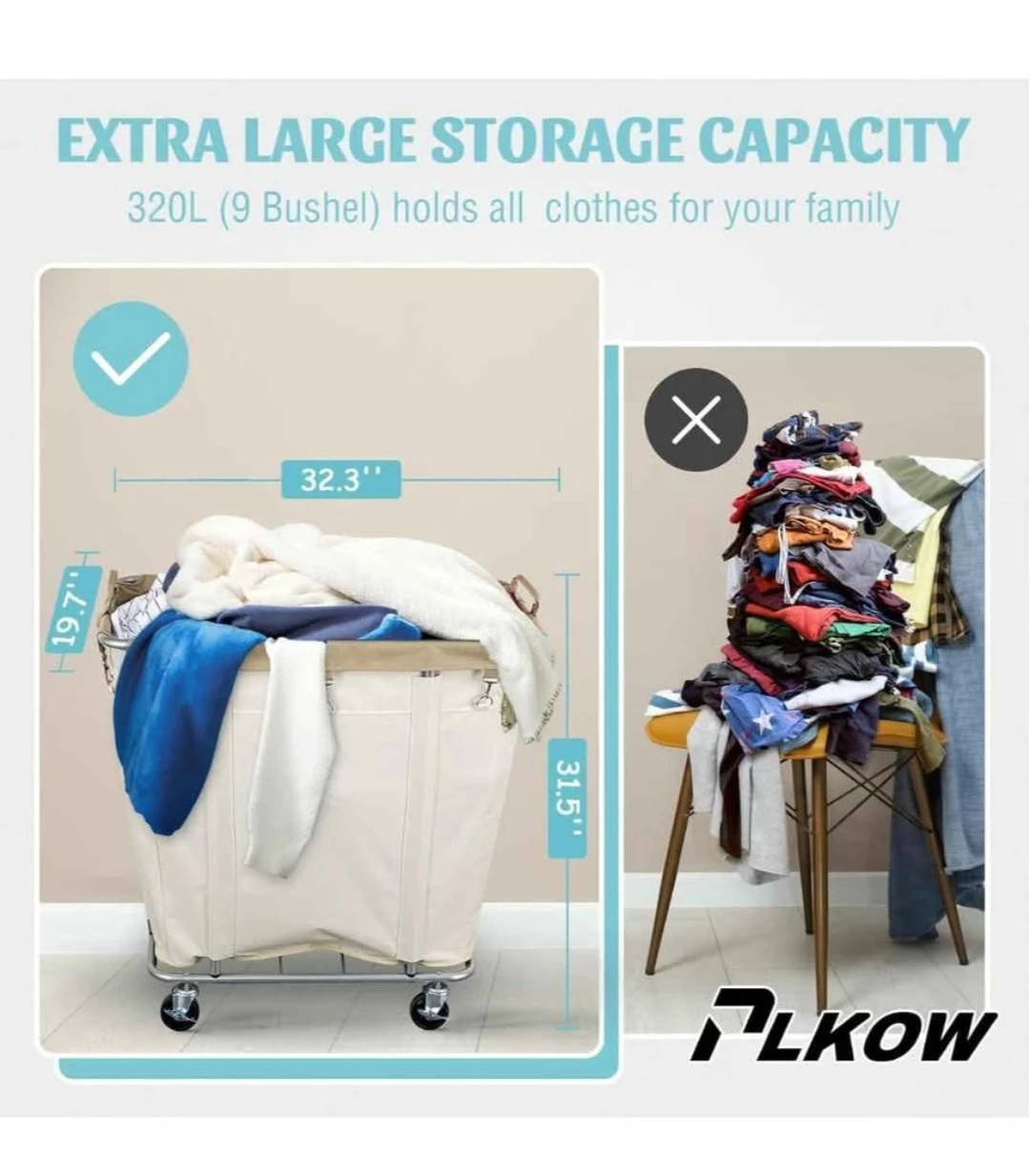 ALKOW Heavy Duty Laundry Cart - photo 2