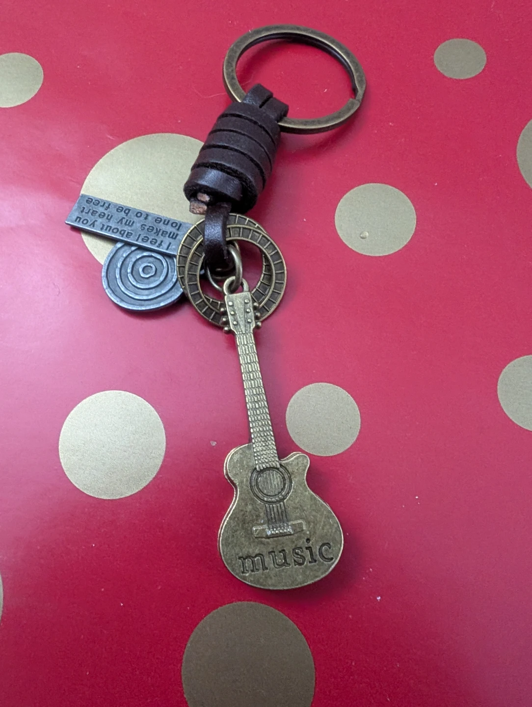 Guitar Music Keychain