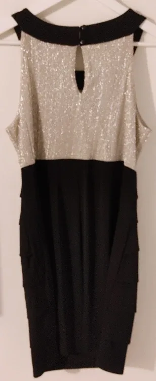 En Focus Petite Black/Silver Dress - Size 14P image indicator(2)