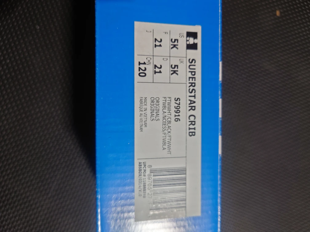 New Adidas Superstar Crib Shoes - Size 5K - photo 5