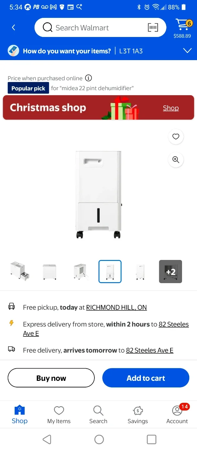 🧡MIDEA 22 PINT DEHUMIDIFIER 1500 SQ. FT. EXCELLENT CONDITION image indicator(7)