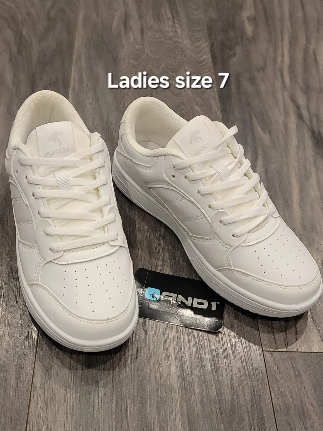AND1 Ladies White Sneakers - Size 7