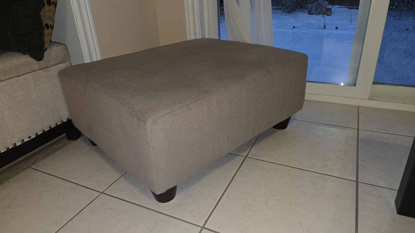 Beige Square Ottoman - photo 3
