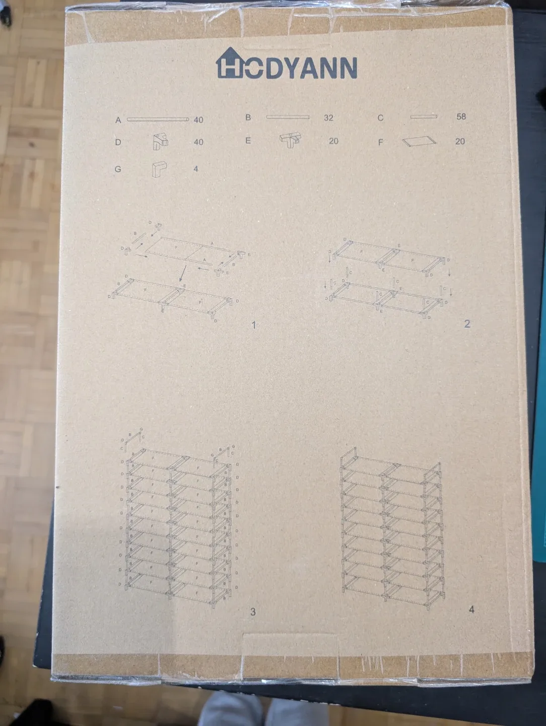 New HODYANN 10-Tier Shoe Rack image indicator(4)