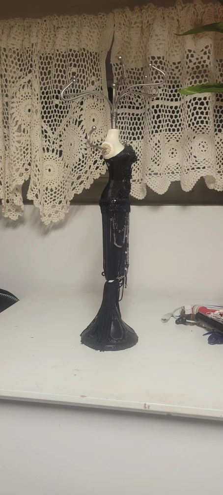 Black Dress Form Jewelry Holder - photo 2