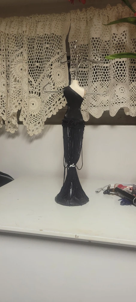 Black Dress Form Jewelry Holder - photo 3