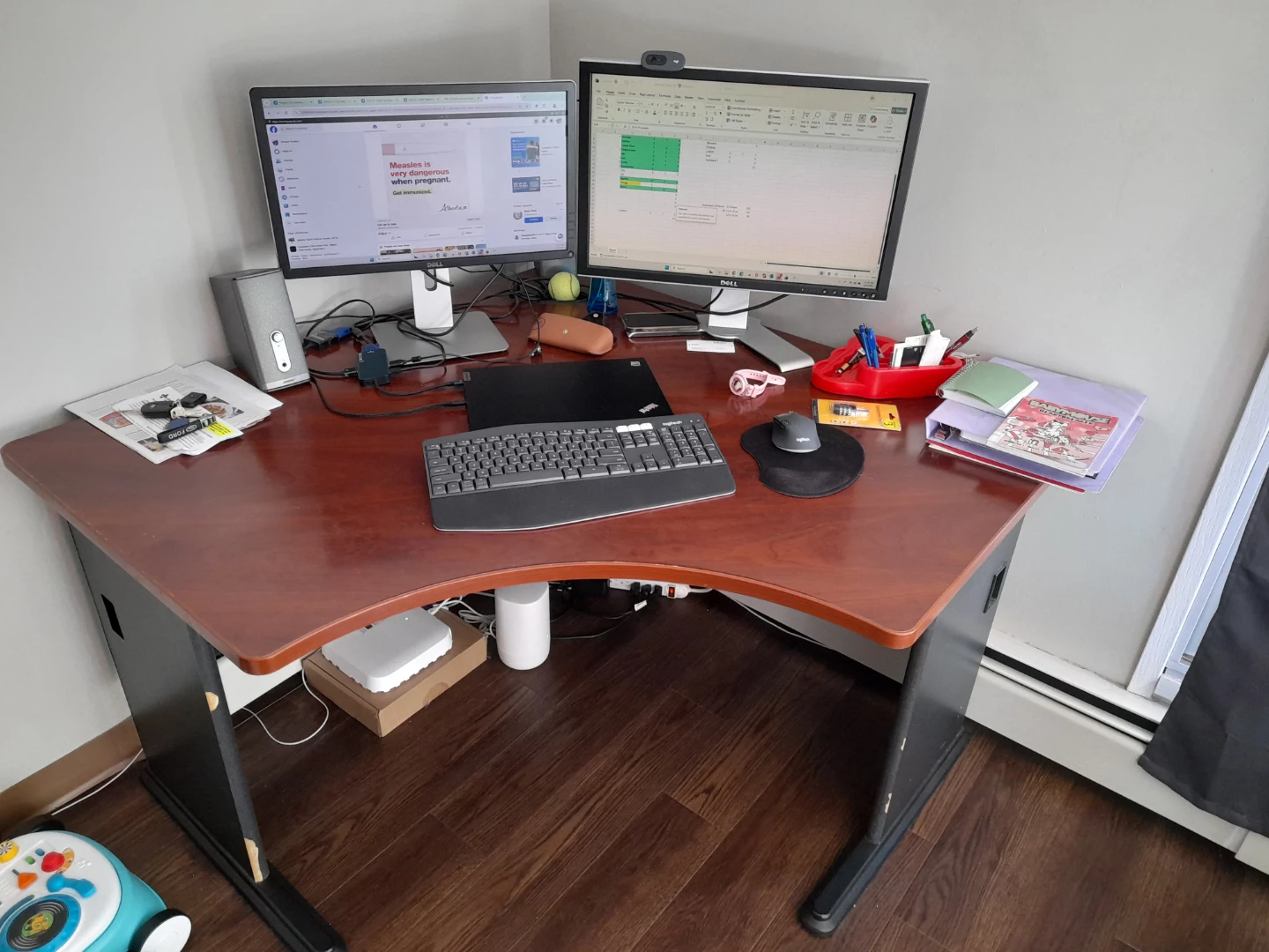 Corner Desk - Cherry Wood Finish - photo 3