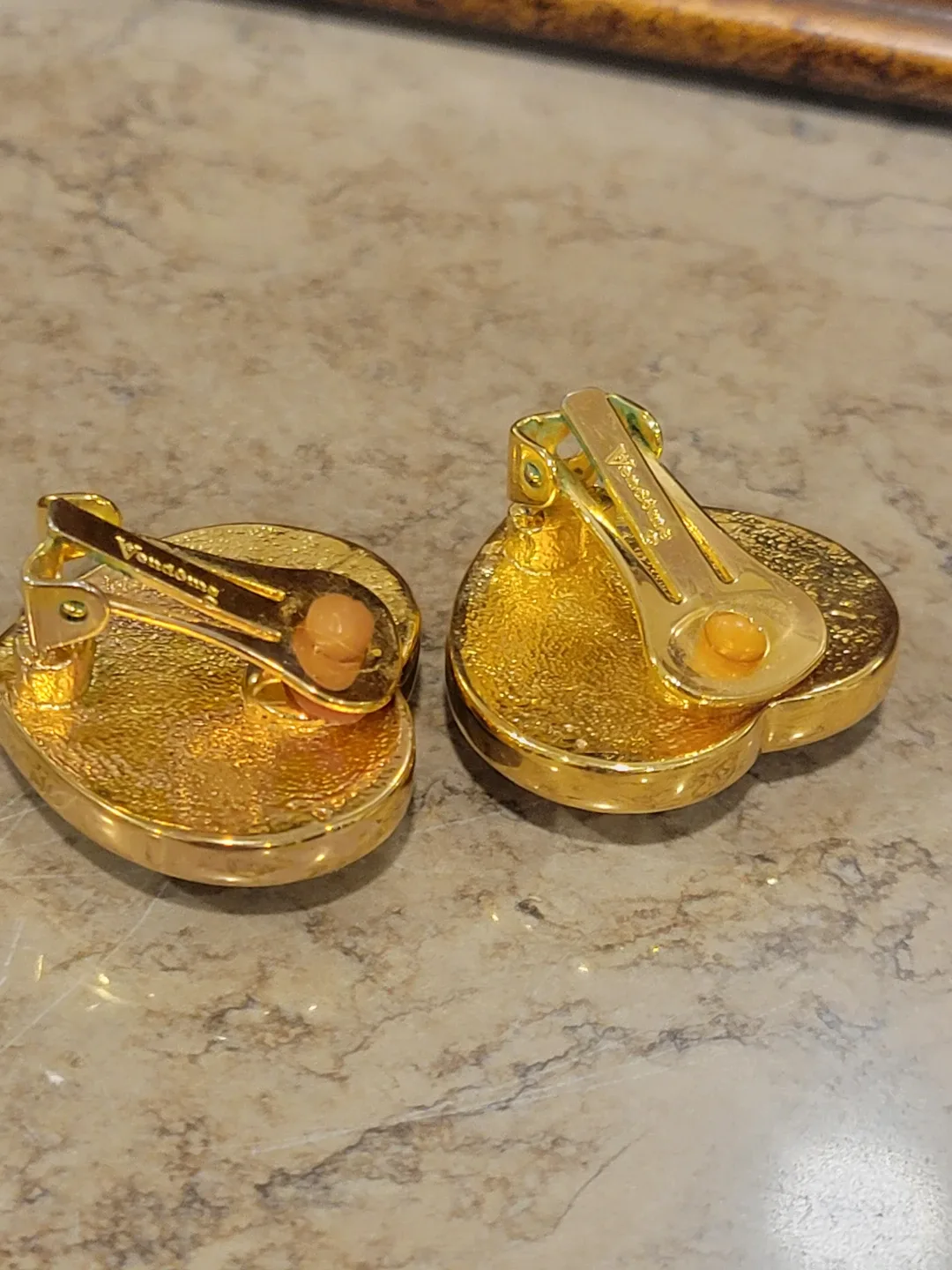 Vintage Gold Toned Vendome Clip Earrings image indicator(2)