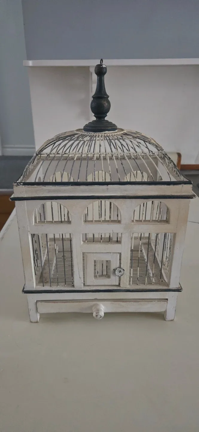 Decorative Bird Cage - White