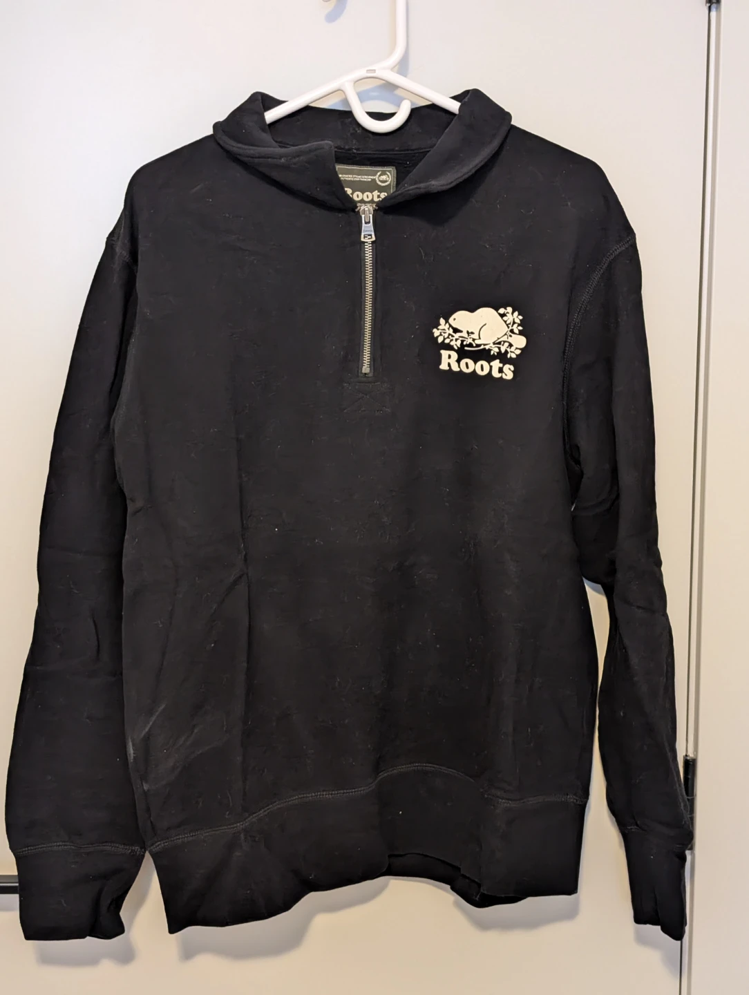 Roots Black Half-Zip Pullover
