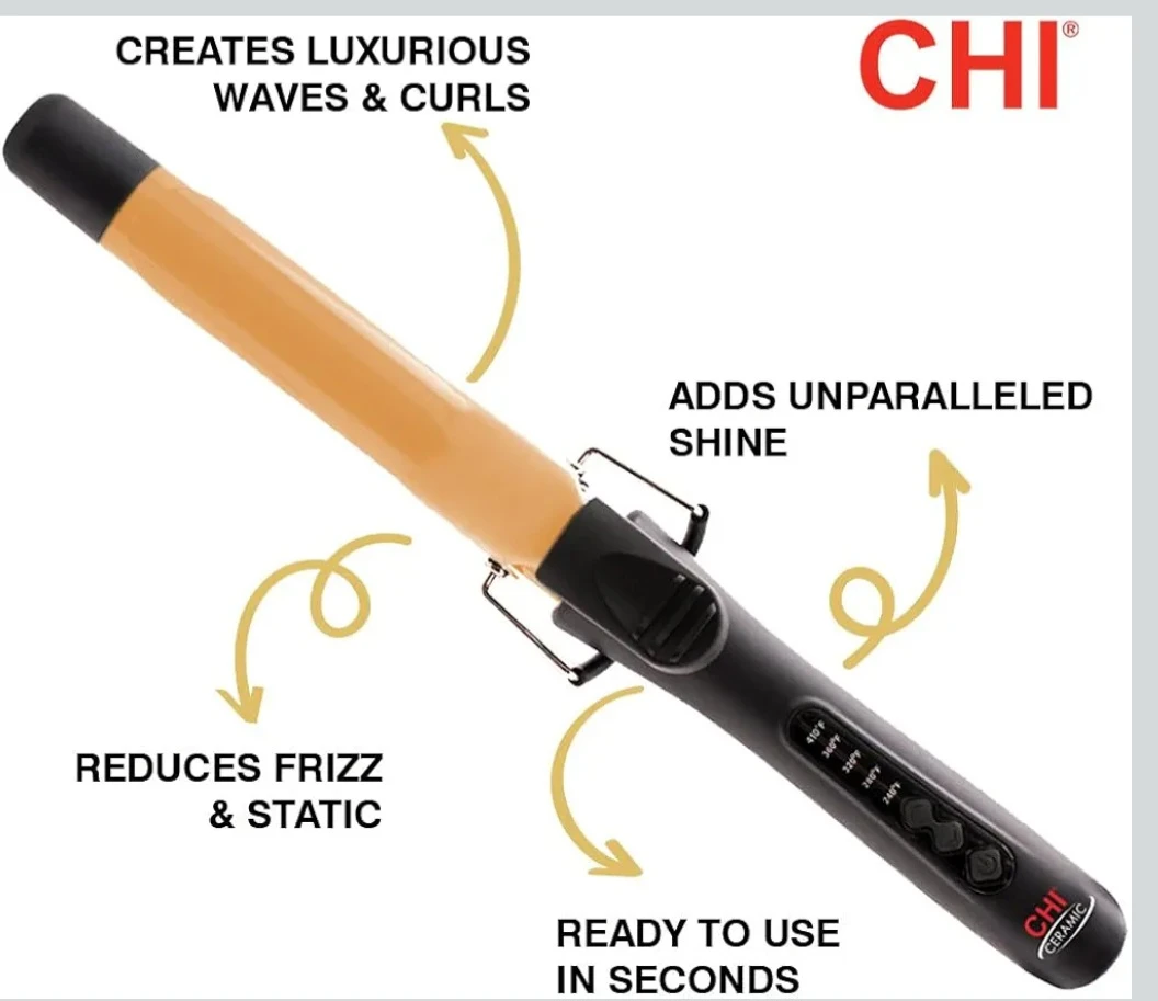 CHI Ceramic Curling Iron 1" - Carbon Black - photo 2
