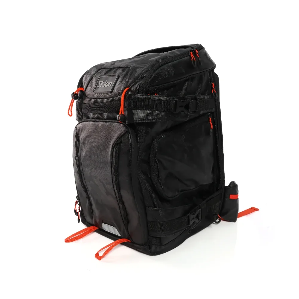 New Sklon Ski & Snowboard Boot Bag Backpack black camo/orange
