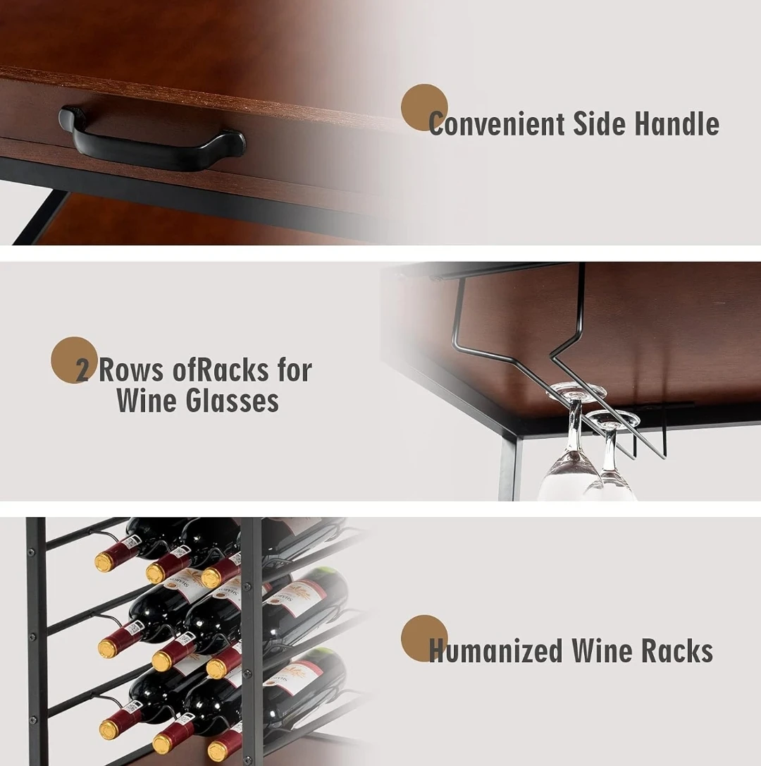 NEW Costway Kitchen Cart Bar Trolley - photo 4