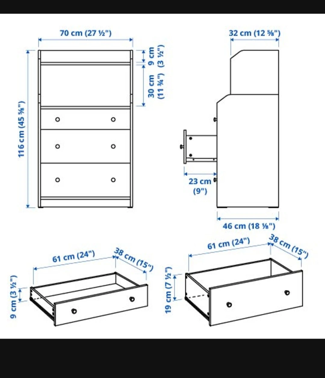IKEA Hemnes Dresser with Hutch - White - photo 2