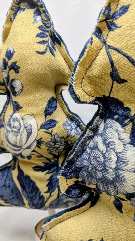 Handmade Floral Fabric Christmas Tree Decoration image indicator(3)