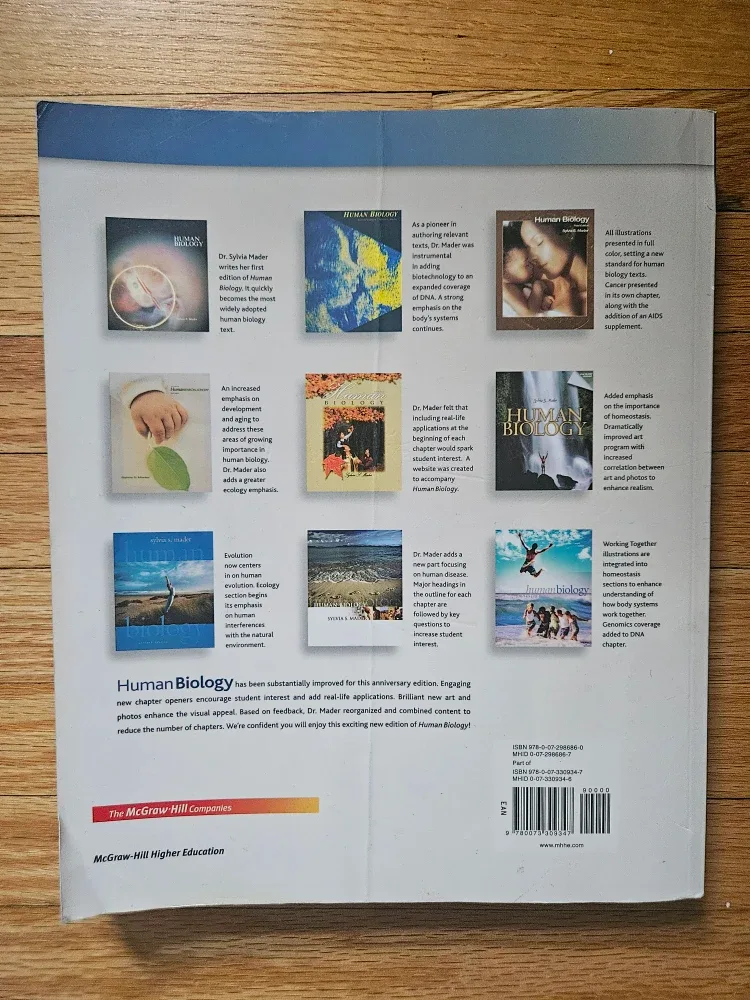 Human Biology Textbook by Sylvia S. Mader image indicator(2)