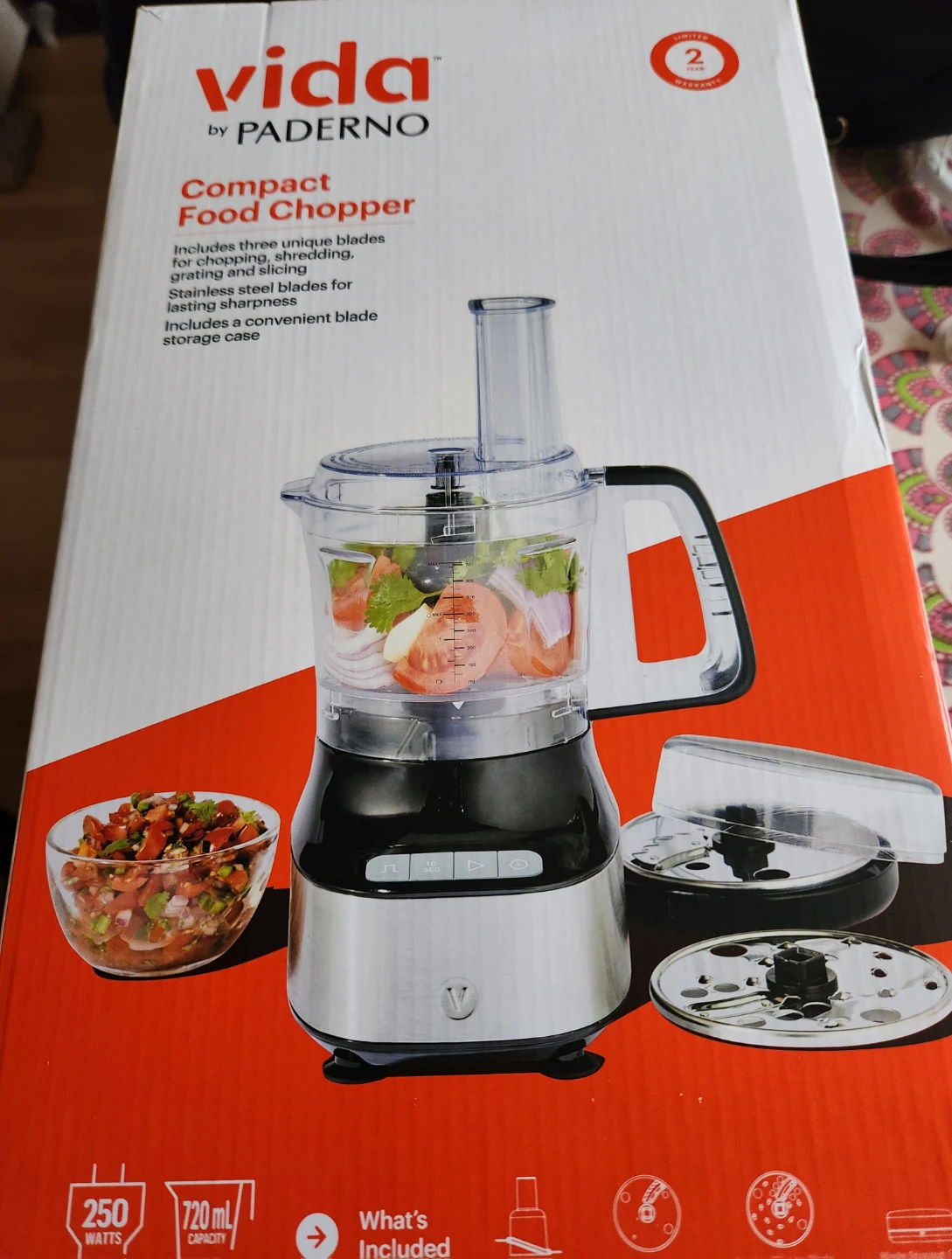 Vida by Paderno Compact Food Chopper - New in Box! - photo 2
