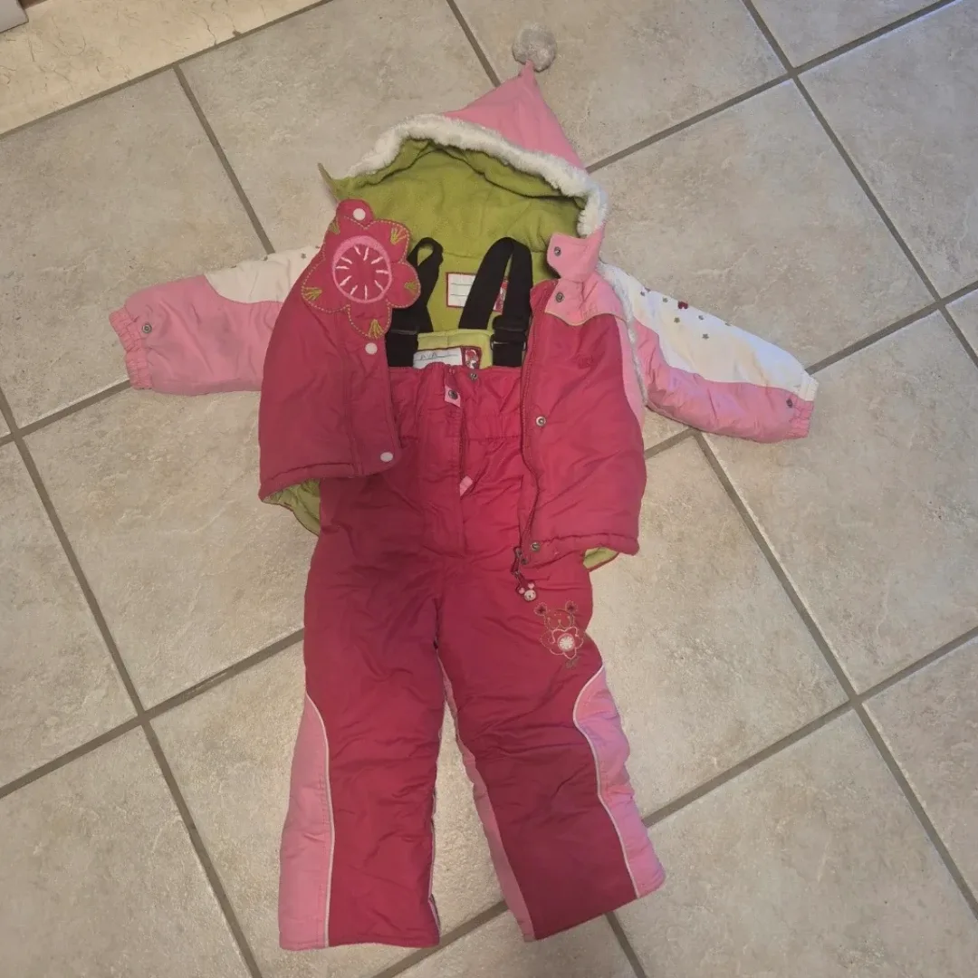 Gagou Tagou 24M Snowsuit - Pink & White image indicator(4)