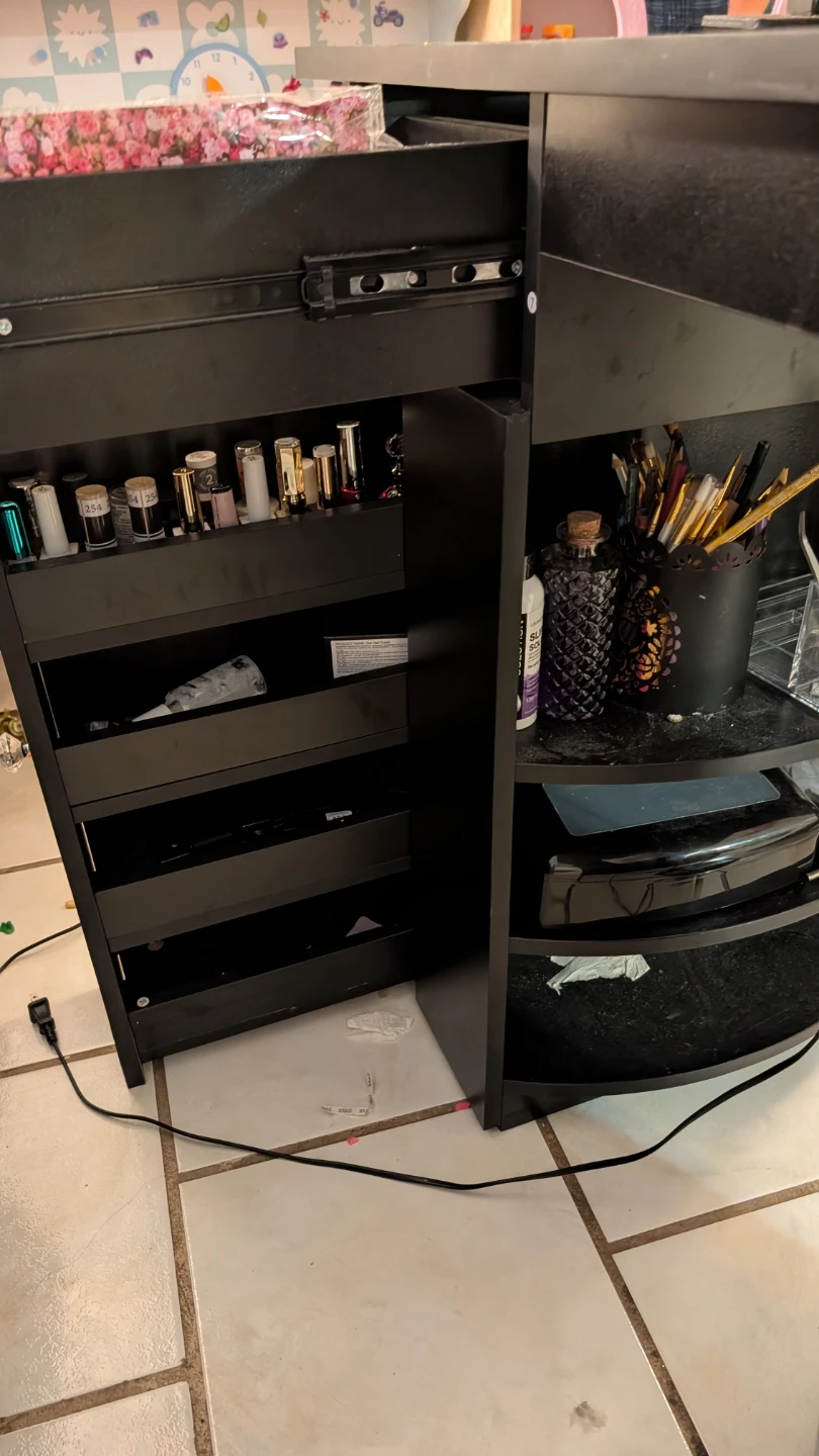 Black Nail Tech Table - photo 2