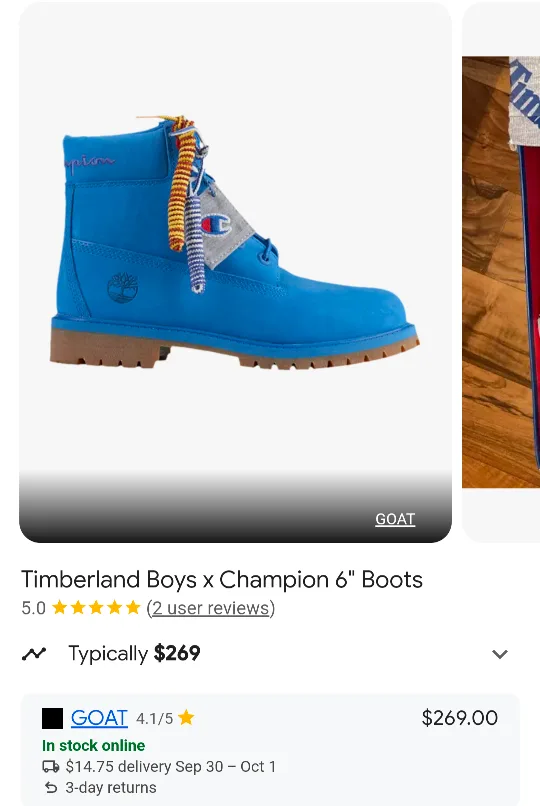 Timberland X Champion 6" Premium Boots - KIDS SIZE 3 image indicator(2)